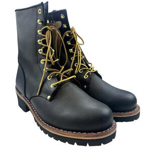 Georgia Boot Men's 8" Logger Work Boots Black Size US 11 M